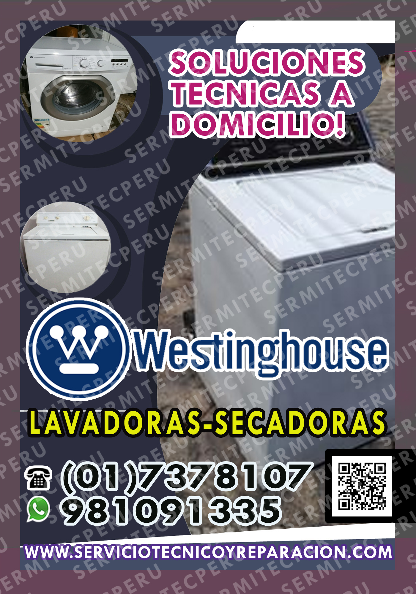 A Domicilio  Profesionales de Lavadoras White Westinghouse-7378107 Breña